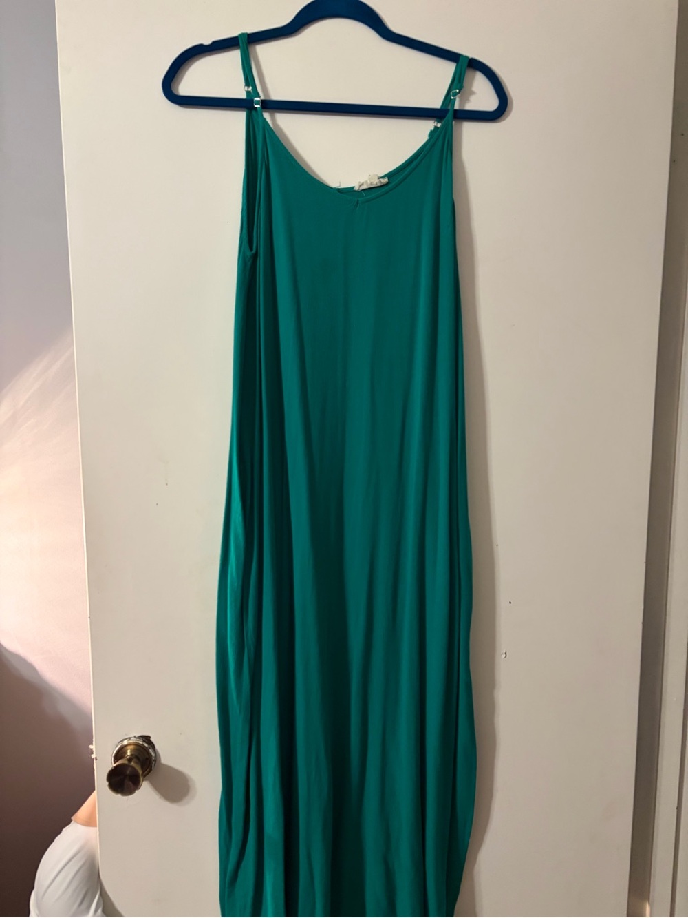 entro Teal Adjustable-Strap Maxi Slip Dress - Picture 2 of 3